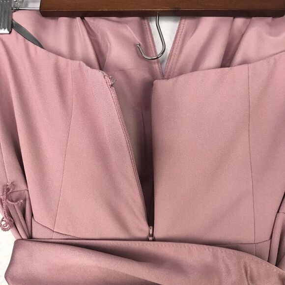 Vera Wang V-Wire Crepe Bridesmaid Dress - Picture 6 of 11